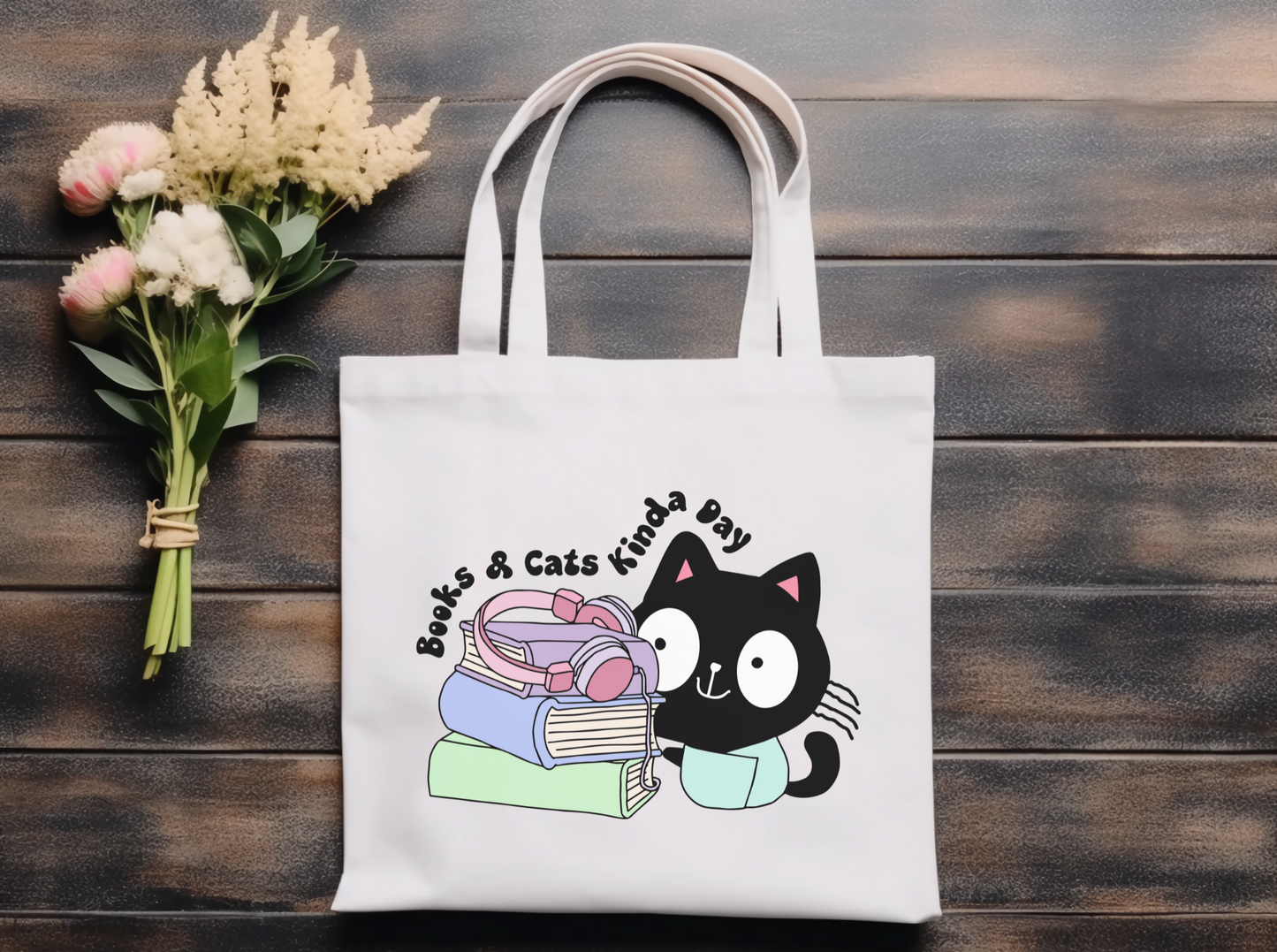 Books & Cats Tote Bag