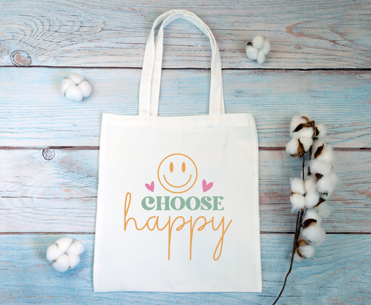 Choose Happy Tote Bag